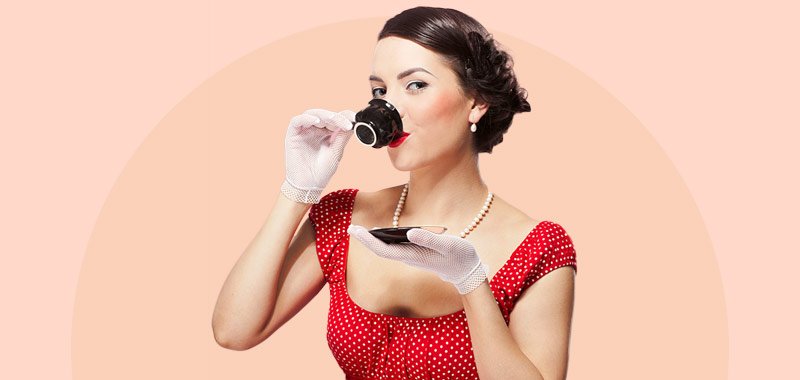 mytinderology-cover-woman-holding-cup-of-tea-red-polka-dress