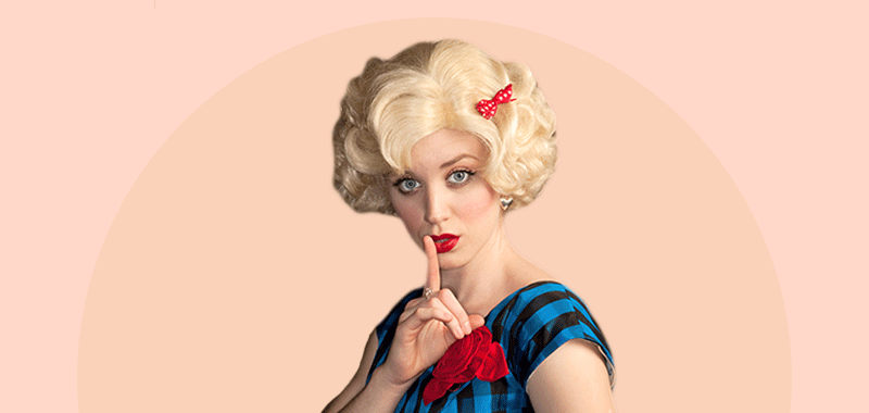 mytinderology-cover-young-blonde-woman-retro-dress-do-shhh